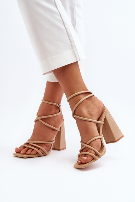 Fashionable High Heel Sandals Nude Josette