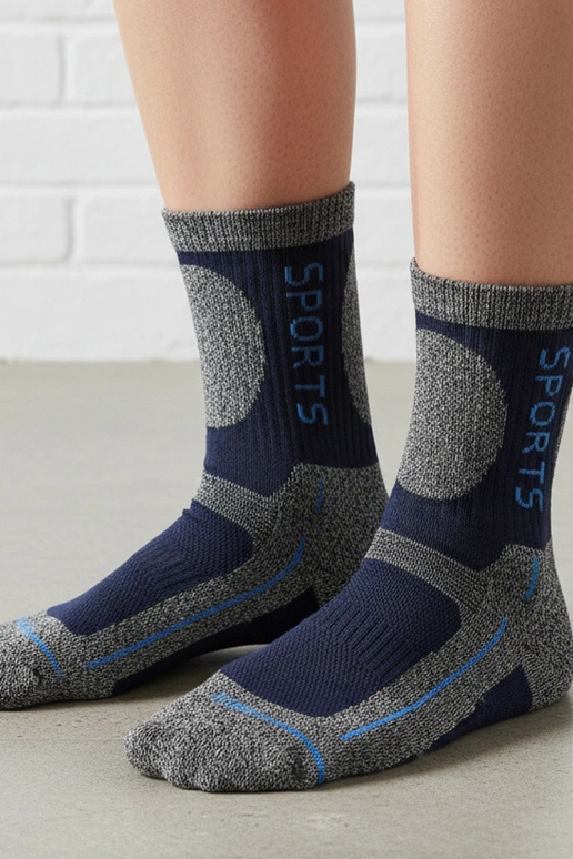 Niebieskie męskie ciepłe skarpetki...