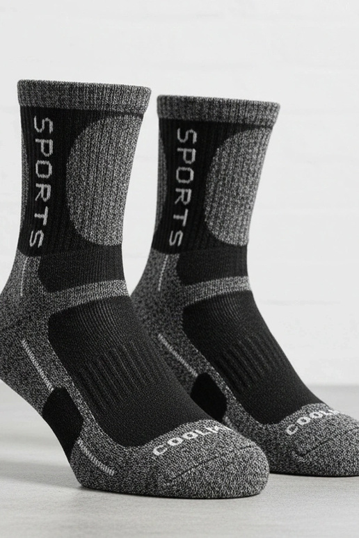 Ciemnoszare ciepłe skarpetki damskie...