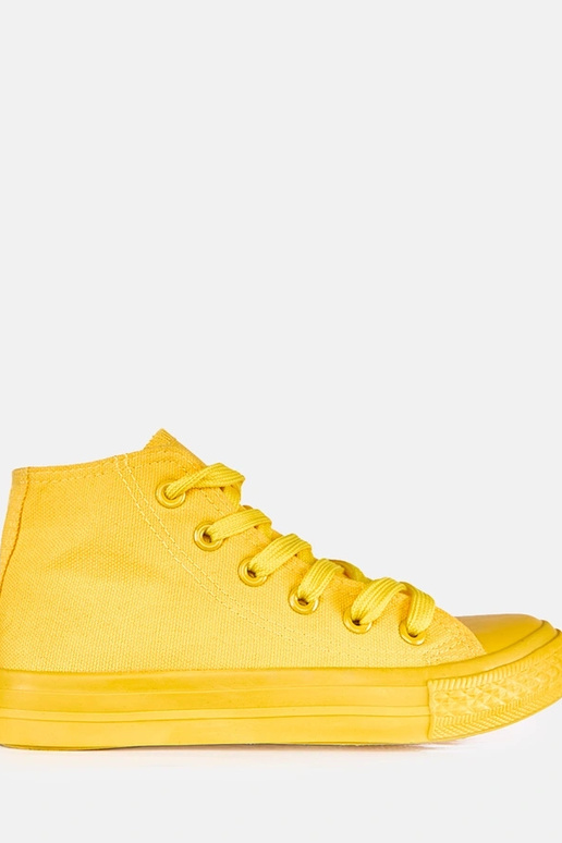 Żółte dziecięce trampki za kostkę Jutta