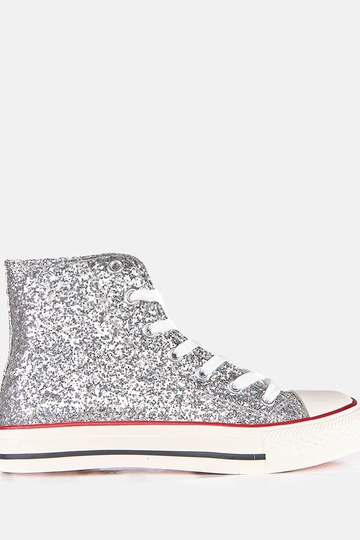 Srebrne damskie trampki... 2