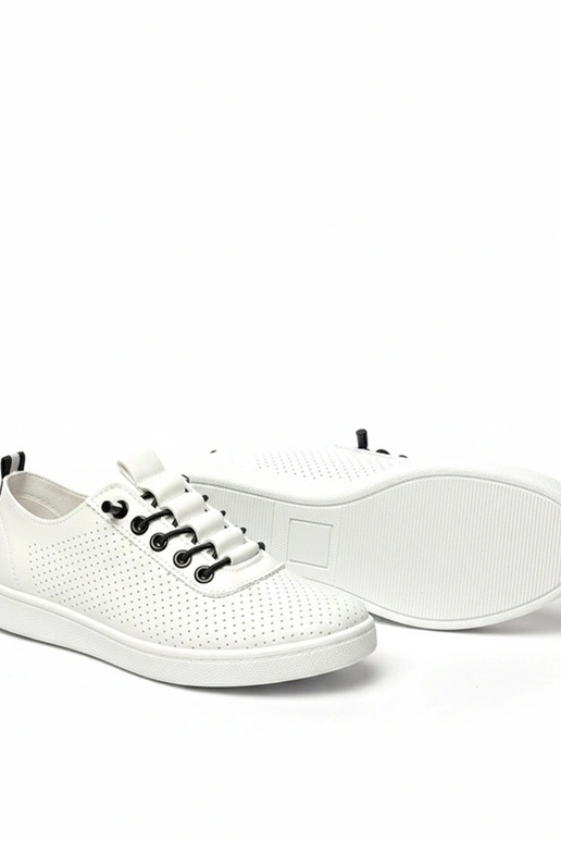 Białe wsuwane tenisówki perforowane...