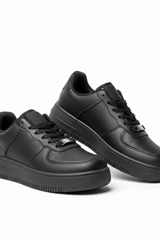 Czarne sneakersy na platformie Brigitte