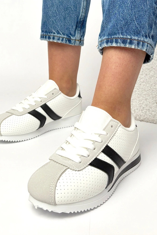 Biało-Czarne sneakersy sportowe Camille