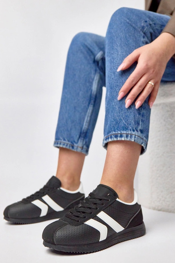 Czarne sneakersy sportowe Camille