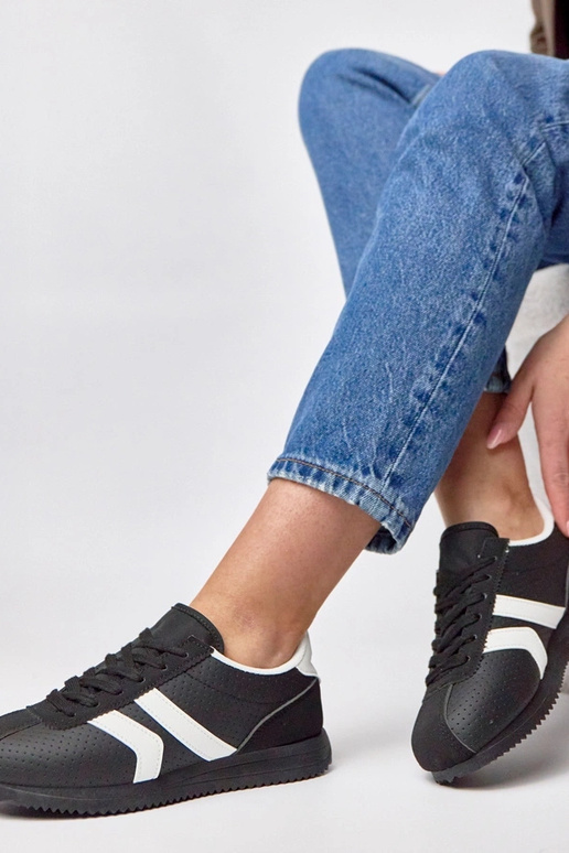 Czarne sneakersy sportowe Camille