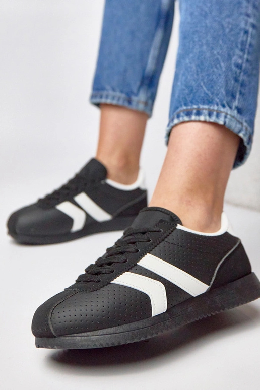 Czarne sneakersy sportowe Camille