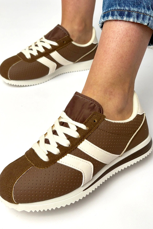 Brązowe sneakersy sportowe Camille