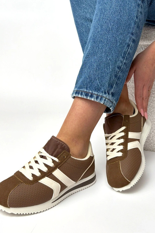 Brązowe sneakersy sportowe Camille