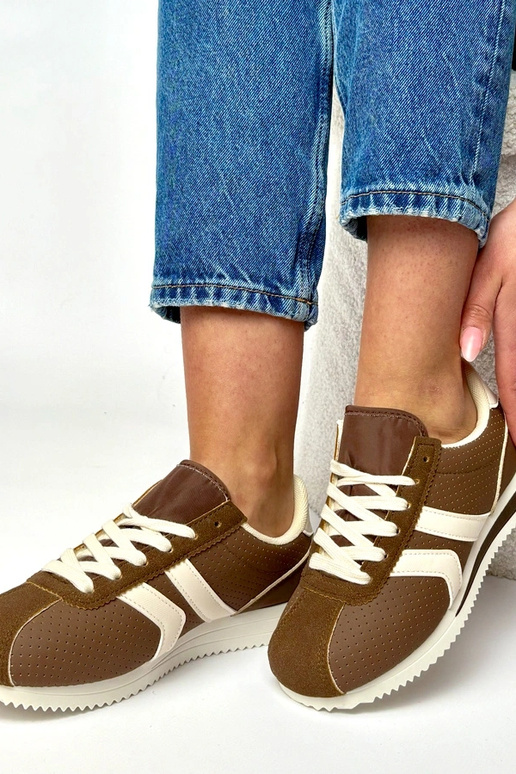 Brązowe sneakersy sportowe Camille