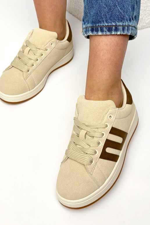 Beżowe sneakersy casualowe Delphine