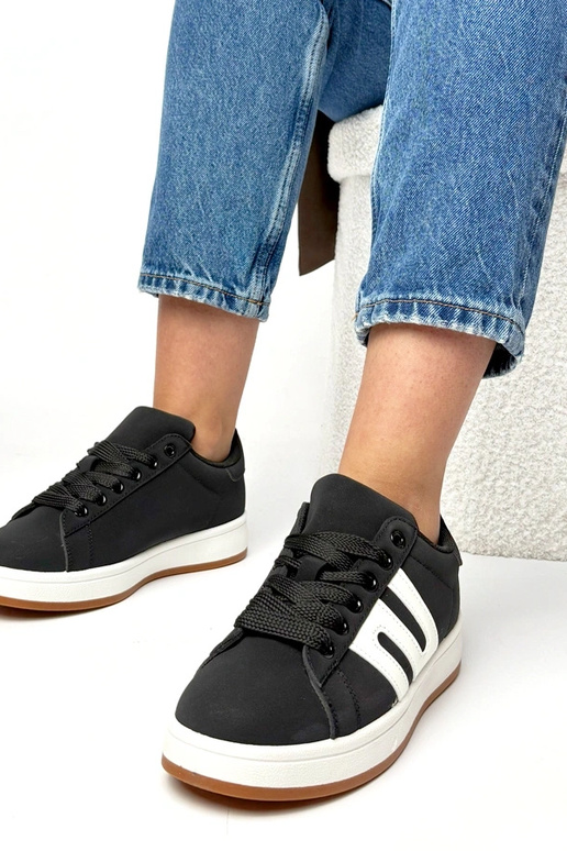 Czarne sneakersy casualowe Delphine