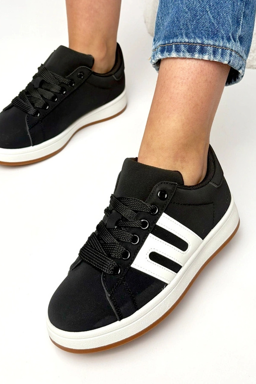 Czarne sneakersy casualowe Delphine