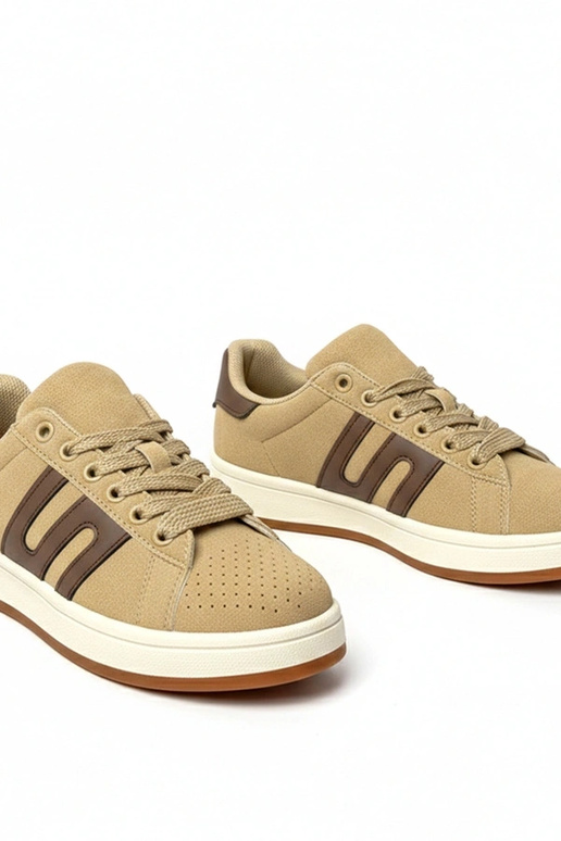 Ciemnobeżowe sneakersy casualowe...