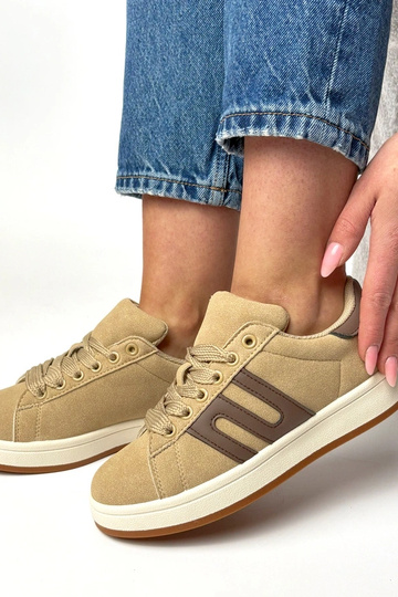 Ciemnobeżowe sneakersy casualowe Delphine 2