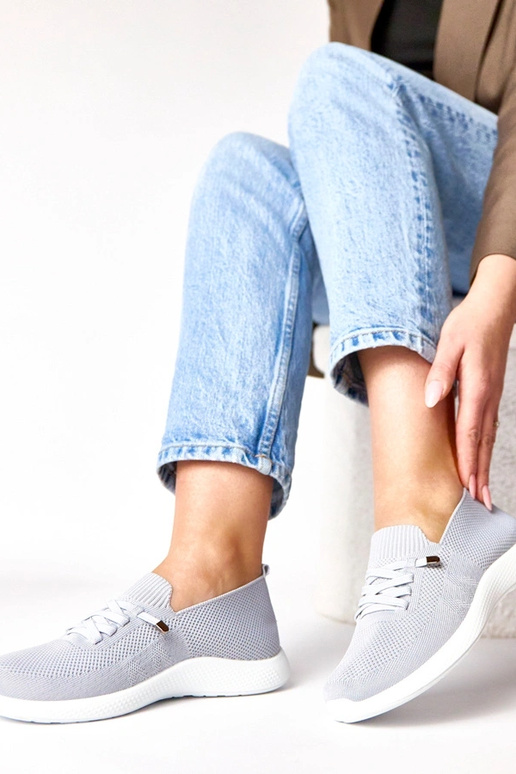 Szare damskie sportowe tenisówki Léa