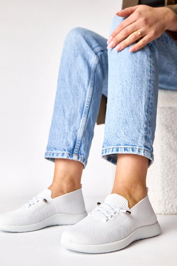 Białe damskie sportowe...