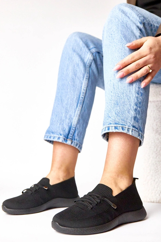 Czarne damskie sportowe tenisówki Léa