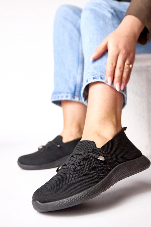 Czarne damskie sportowe tenisówki Léa