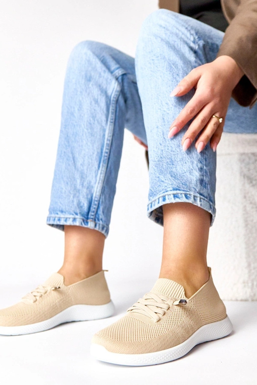 Beżowe damskie sportowe tenisówki Léa