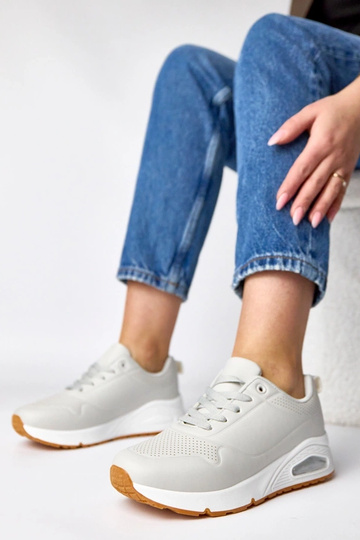 Szare sneakersy na grubej podeszwie Sylvie