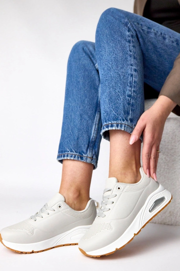 Szare sneakersy na grubej... 2