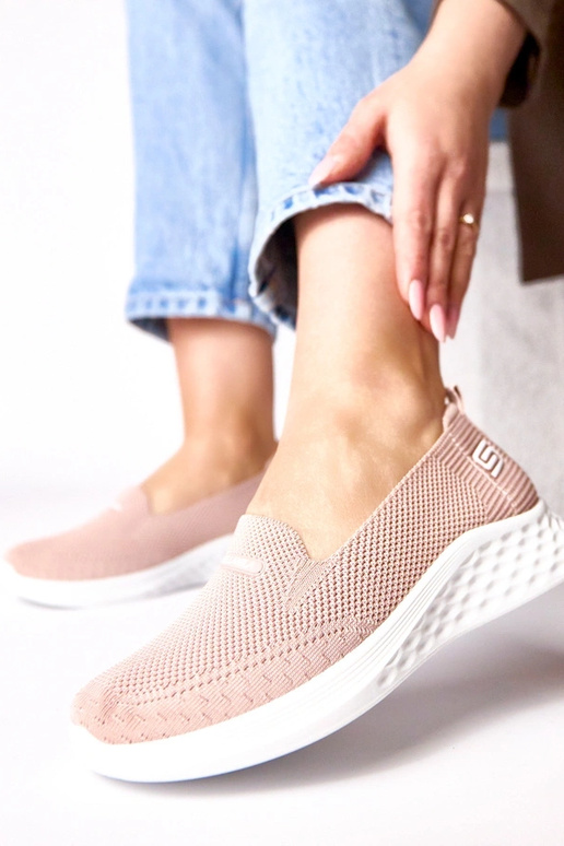 Różowe wsuwane materiałowe tenisówki Zoe