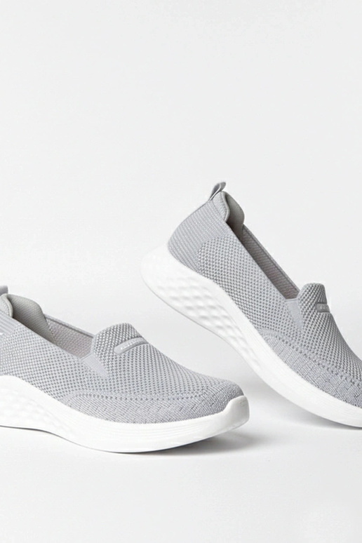 Szare wsuwane materiałowe tenisówki Zoe