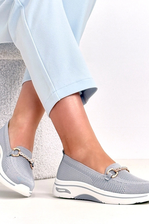 Szare wsuwane materiałowe tenisówki z...