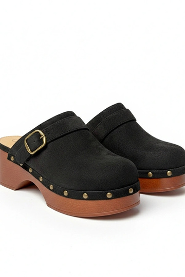 Czarne klapki chodaki z...