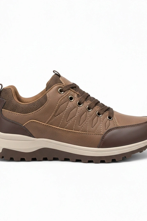 Brązowe męskie sneakersy Leo