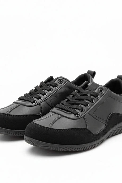 Czarne męskie sneakersy Leon