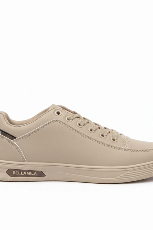 Beżowe męskie sneakersy z...