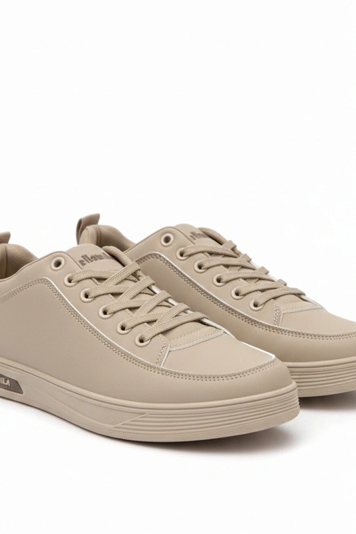 Beżowe męskie sneakersy z...