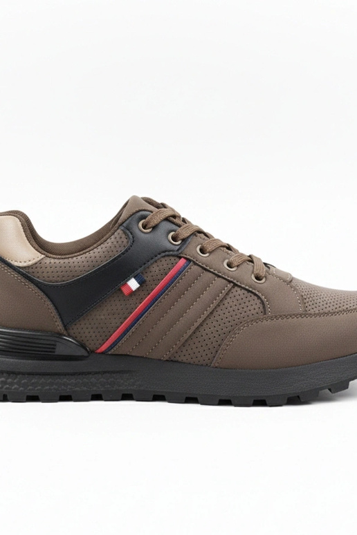 Brązowe męskie casualowe sneakersy Ethan