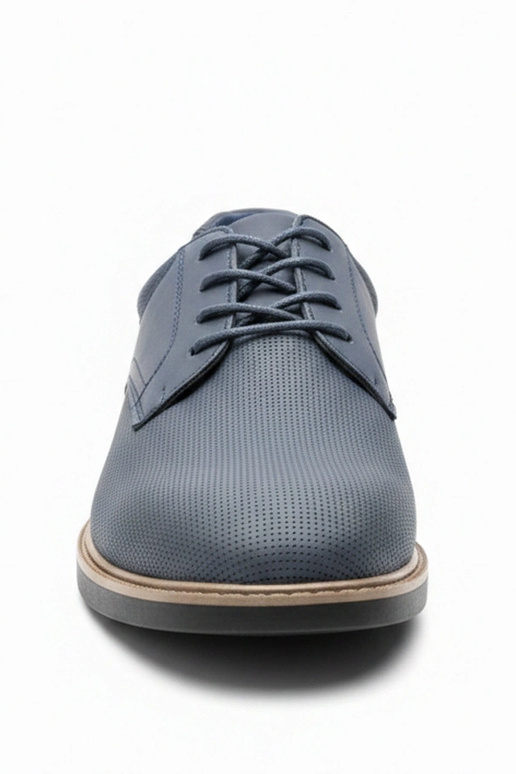 Granatowe casualowe męskie półbuty Oscar