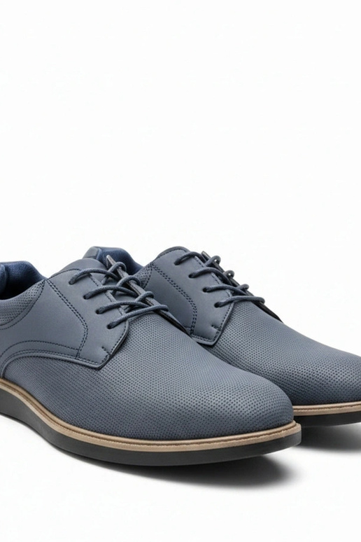 Granatowe casualowe męskie półbuty Oscar