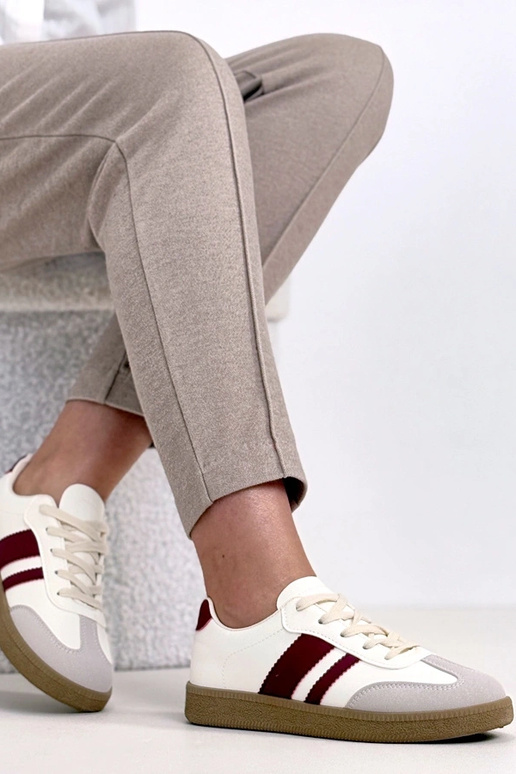 Beżowe sneakersy casualowe na...