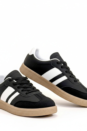 Czarne sneakersy casualowe na platformie Thérèse