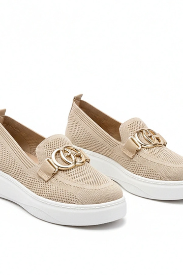 Beżowe Wsuwane Materiałowe...