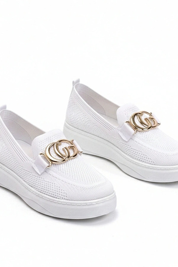 Białe Wsuwane Materiałowe...