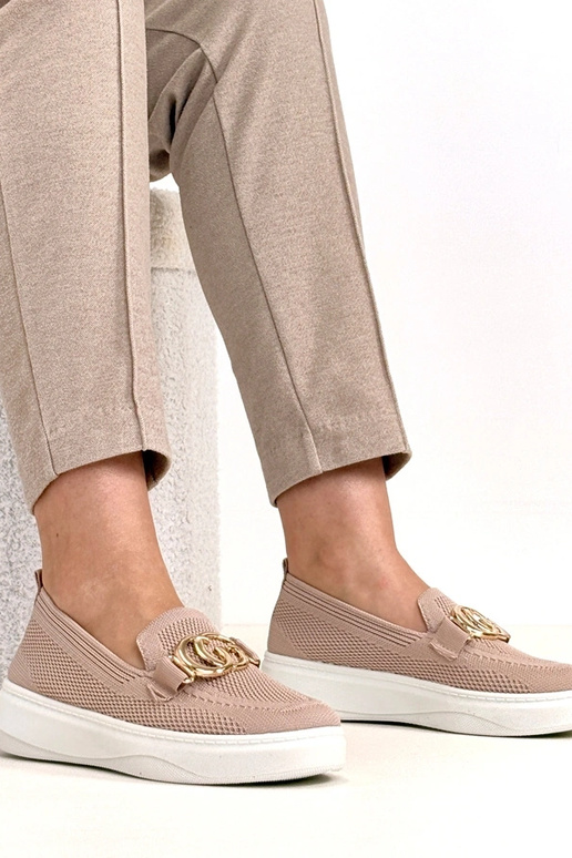 Różowe Wsuwane Materiałowe Tenisówki...