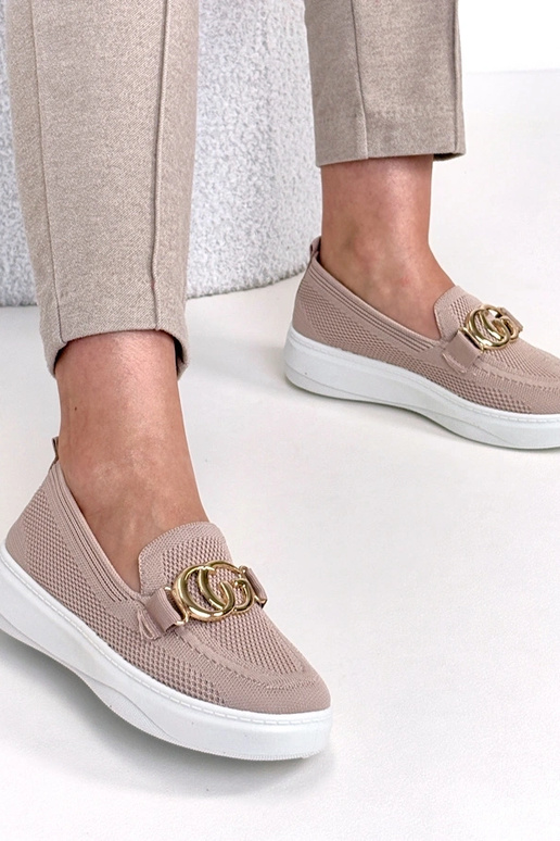 Różowe Wsuwane Materiałowe Tenisówki...