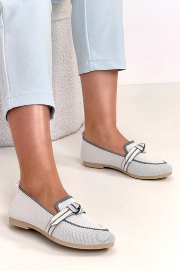 Białe Materiałowe Balerinki... 2