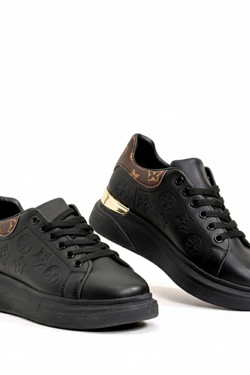 Czarne Sneakersy Zdobione... 2