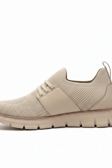 Beżowe Wsuwane Męskie Sneakersy Ethan