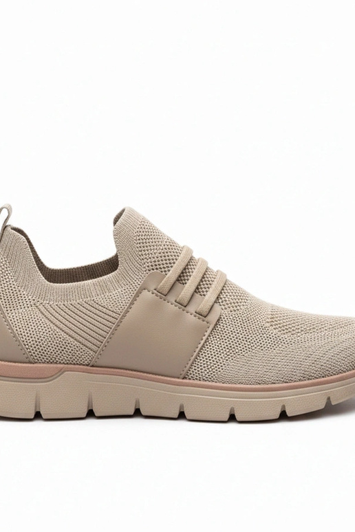 Ciemnobeżowe Wsuwane Męskie Sneakersy...