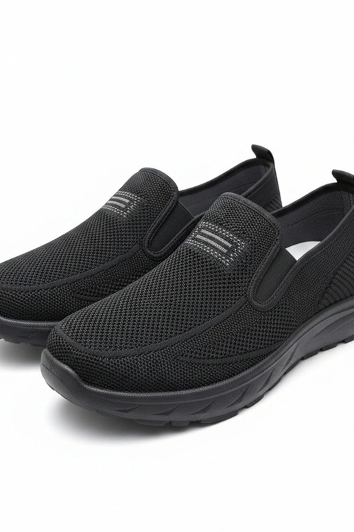 Czarne Wsuwane Męskie Sneakersy...