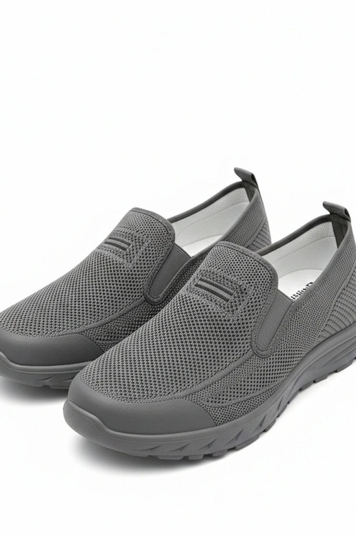 Szare Wsuwane Męskie Sneakersy Sebastian