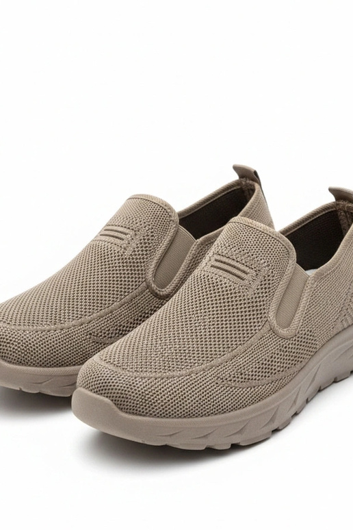 Brązowe Wsuwane Męskie Sneakersy...